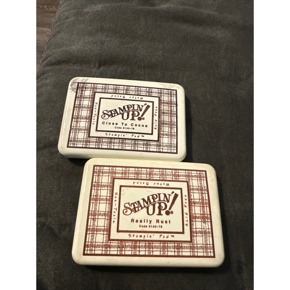 Stampin Up Ink Pad Set Close To Cocoa Really Rust Water Based Acid Free 2 Pack